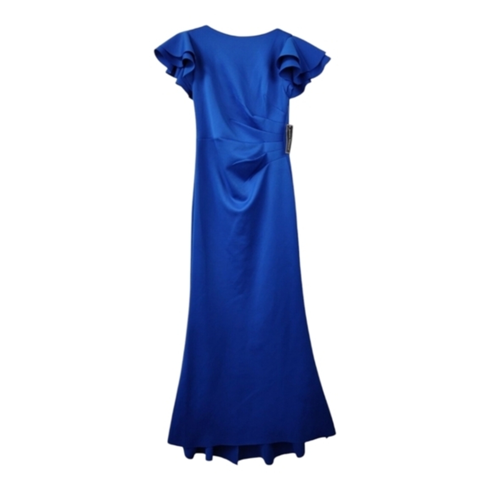 Jessica Howard Scuba‎ Royal Blue Formal Maxi Length Side Ruched Cocktail Dress